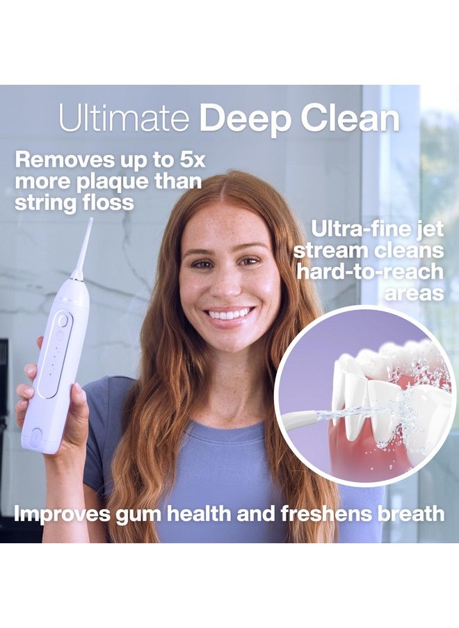 Aquasonic - AquaSonic Icon Water Flosser for Teeth - Cordless Rechargeable Oral Irrigator - Waterproof, Portable Dental Cleaning with Jet Tip - Braces Home Travel - Lilac - Image 1
