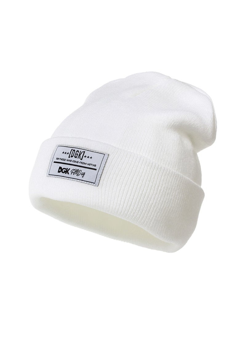 Generic - Foreign trade new ski warm autumn and winter pullover knitted hat DGK letter wool hat mens and womens beanie hat Beige - Image 1