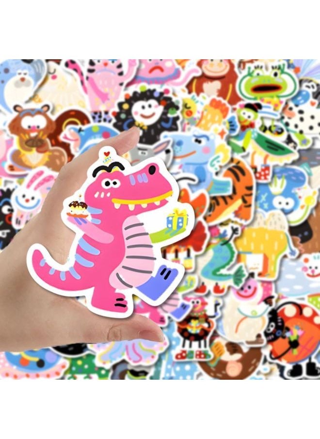 100 Cartoon Animal Illustrations Cute Cute Pet Series Stickers Exquisite Hand Account Decoration Mobile Phone Shell Diy Stickers-Color:Product Special Price-[no Duplication Of 100 Sheets] Animal Illustration Stickers Special Price [ordinary Opp Bag] Event Only 3 Days Left  - Image 2
