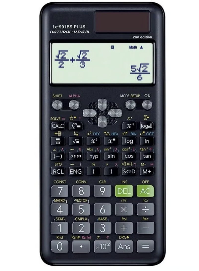 Fx-991Es Plus 2nd Edition Scientific Calculator Black - Image 1