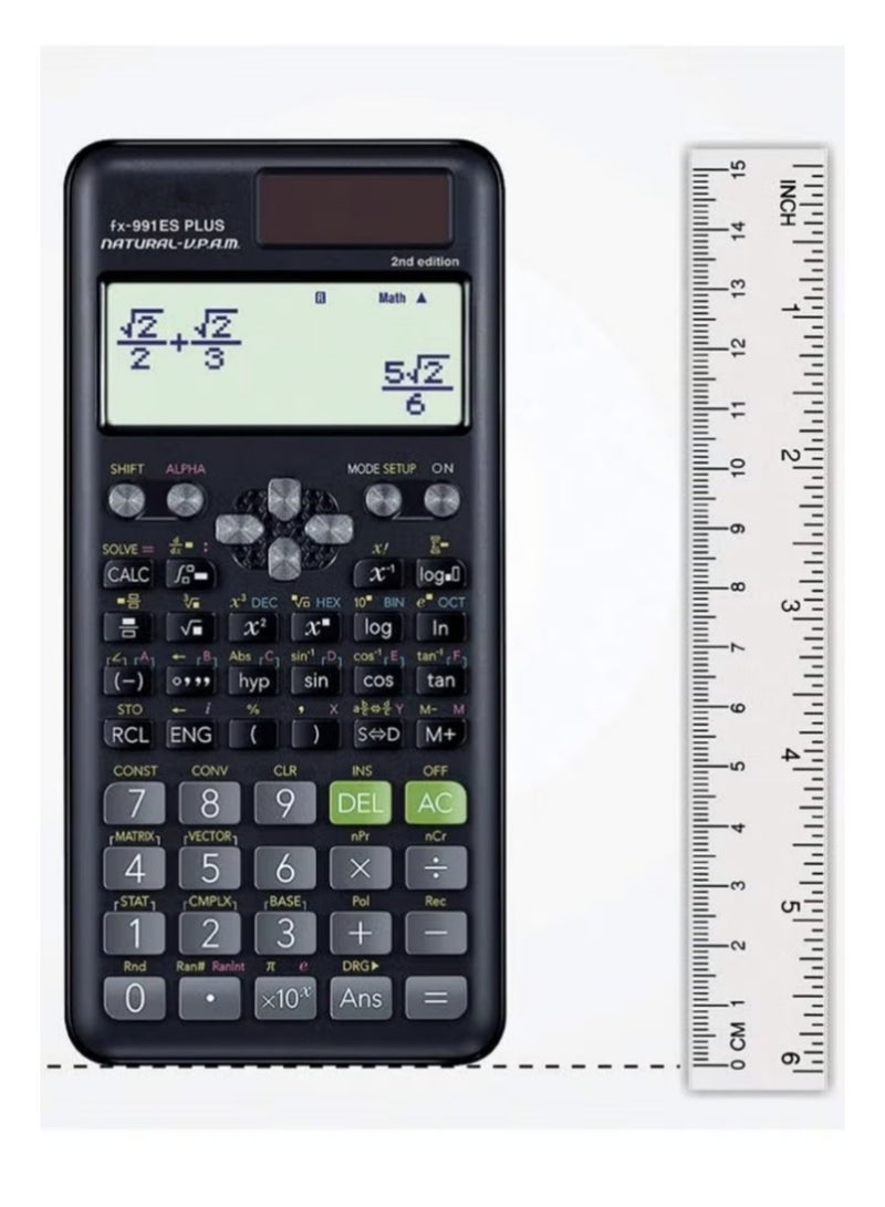 Fx-991Es Plus 2nd Edition Scientific Calculator Black - Image 3