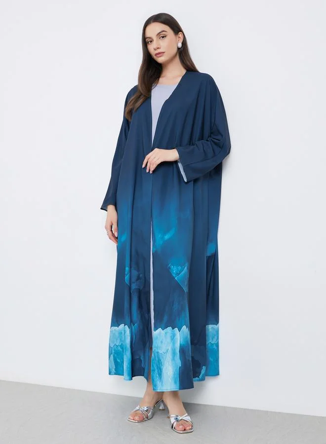 Take Two Tie-Dye Open Front Abaya