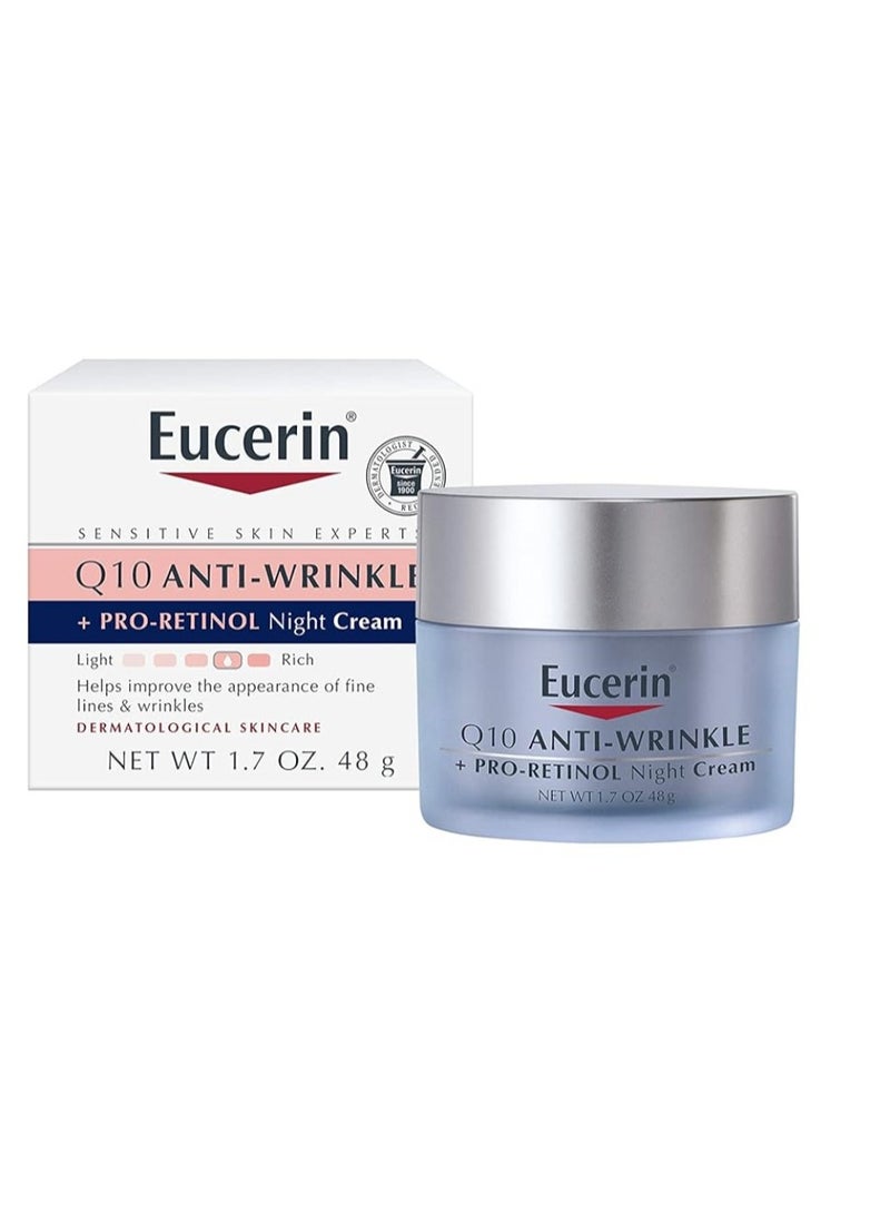 يوسيرين كريم Q10 المضاد للتجاعيد + كريم برو-ريتينول الليلي الشفاف شفاف 48جرام - Image 1