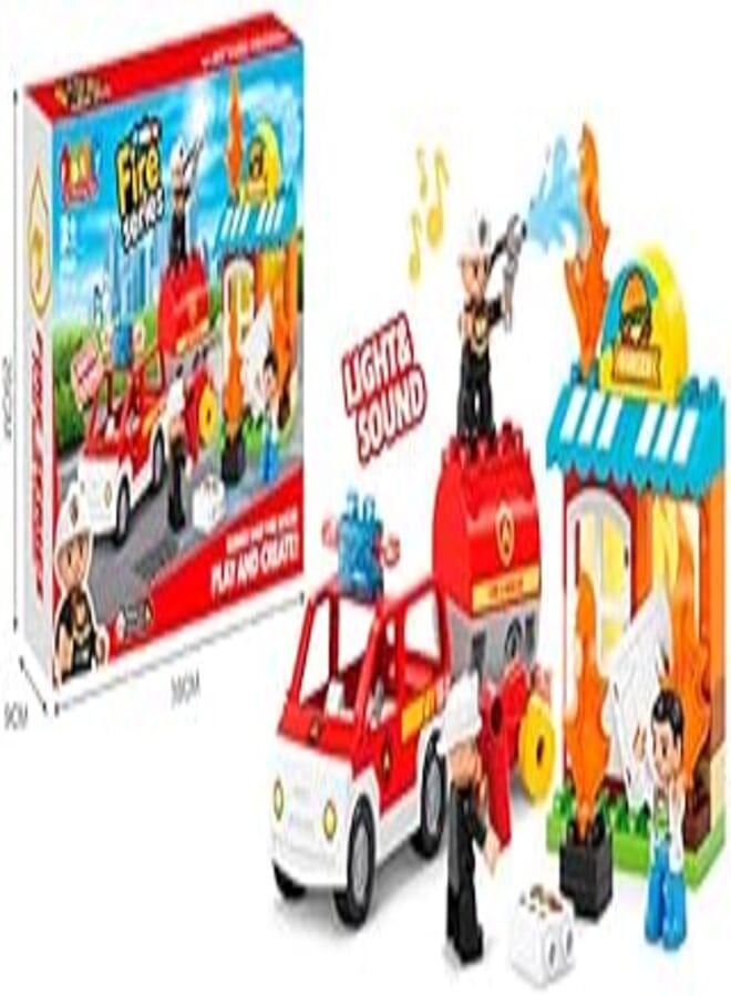 JDLT Constructor 5420 fireman, shop, car, figures 5420, 32 parts