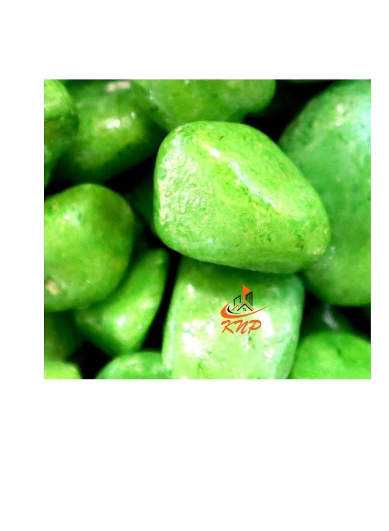 KNP Green Decorative Painted Pebbles Aquarium 10-15mm 5 kg - Image 1