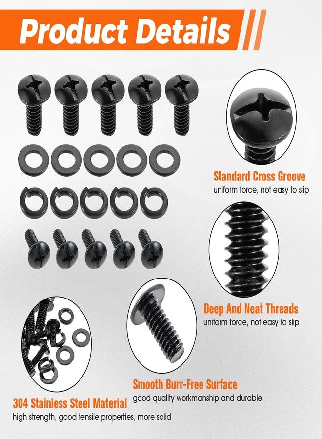 Lemfema Grill Screws Replacement Kit, Compatible with Pit Boss PB1000SC1, PB1000SC2, PB1000XL, PB1000SP Grills, Includes Screw Set 1/4'' *15mm(24pcs), Screw 5/32" *12mm(14pcs) - Image 5