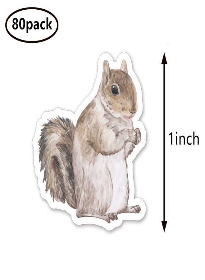 GUVSPTI Squirrel Stickers 1in for Scrapbooking, Arts, Craft, Kids DIY, Calendars Journals 80-Pack - Image 3