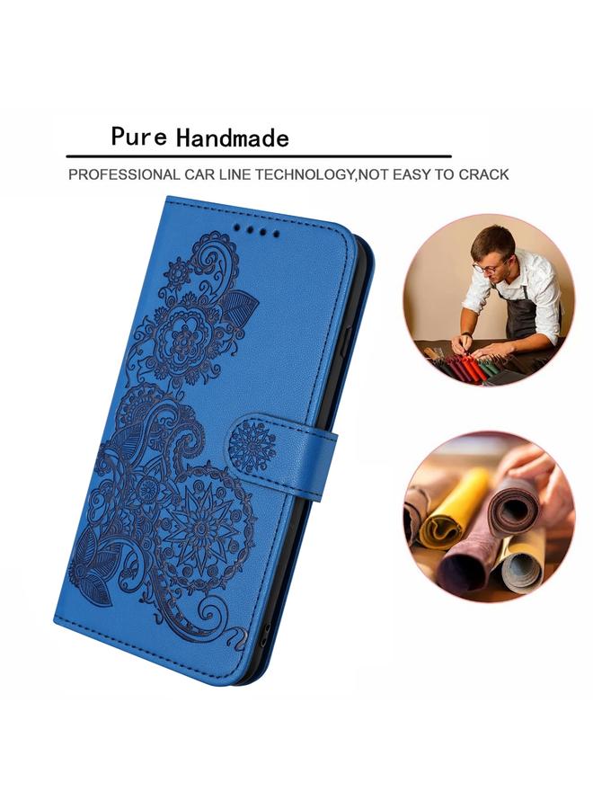 S-TOP Case For OPPO A94 5G Datura Flower Embossed Flip Leather Phone Case - Image 4