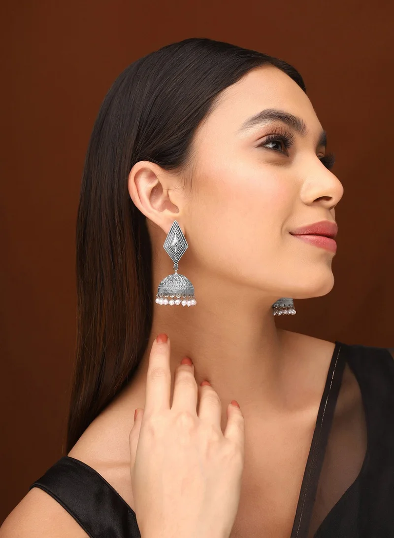 برياسي Dome Oxidized Jhumkas