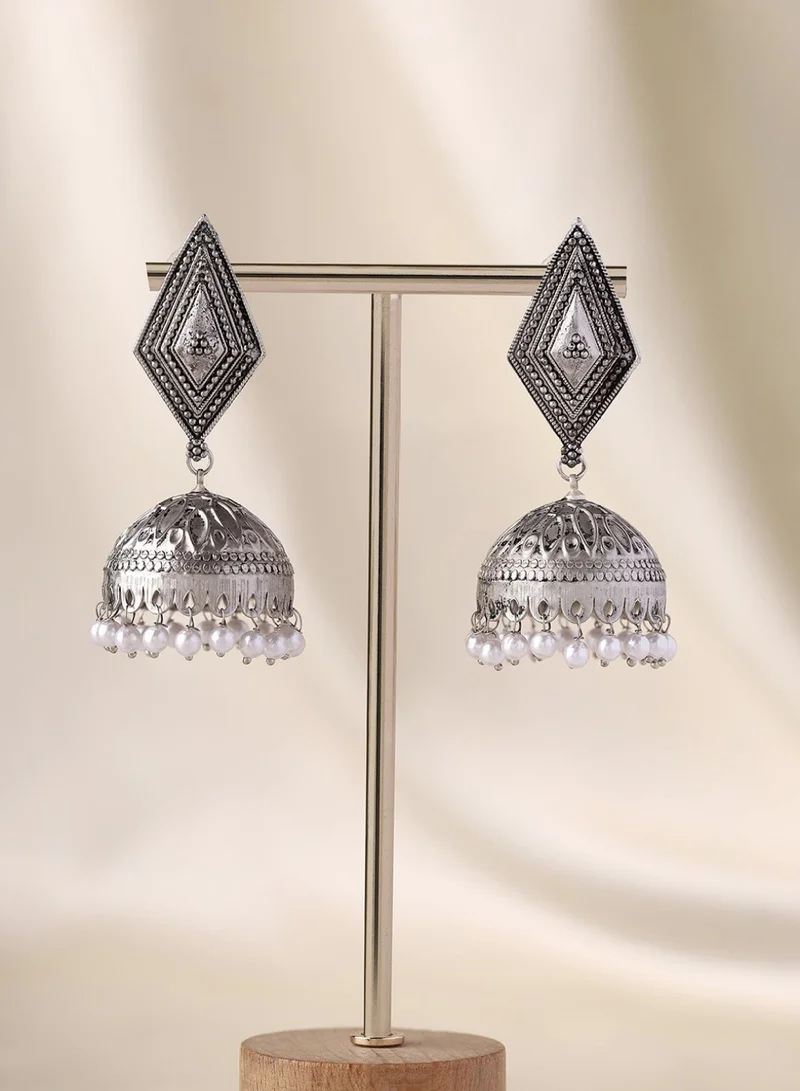برياسي Dome Oxidized Jhumkas