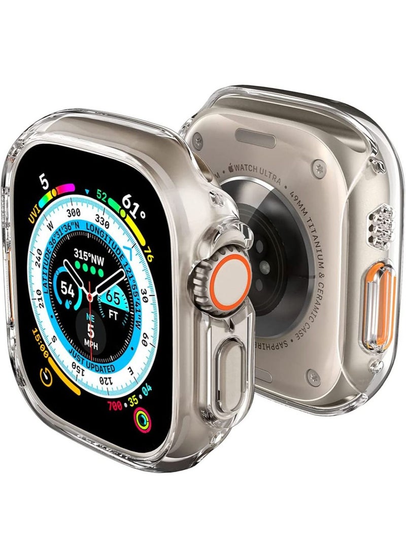 Spigen - Thin Fit Apple Watch Ultra 2 / Watch Ultra (49mm) Case Cover - Crystal Clear - Image 1