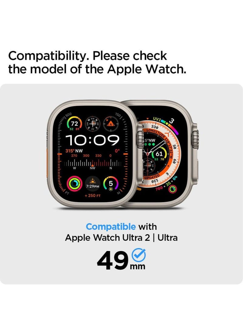 Spigen - Thin Fit Apple Watch Ultra 2 / Watch Ultra (49mm) Case Cover - Crystal Clear - Image 1