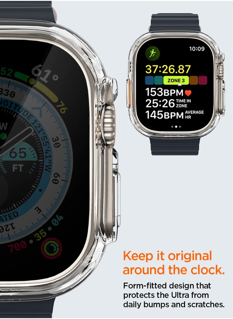 Spigen - Thin Fit Apple Watch Ultra 2 / Watch Ultra (49mm) Case Cover - Crystal Clear - Image 1