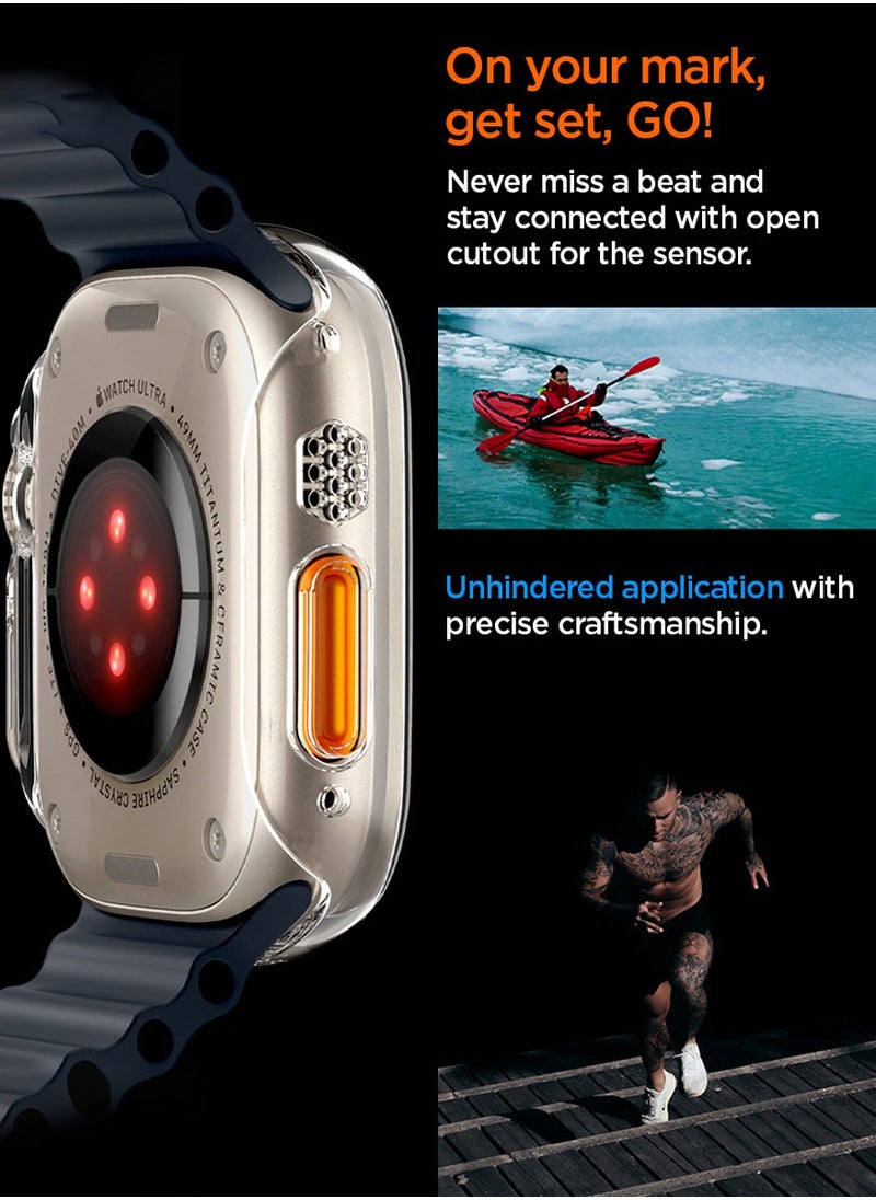 Spigen - Thin Fit Apple Watch Ultra 2 / Watch Ultra (49mm) Case Cover - Crystal Clear - Image 1