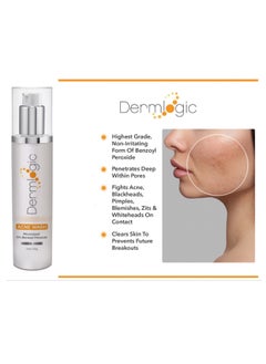 Dermlogic Acne Treatment- 5% Benzoyl Peroxide Face & Body Wash- Penetrates Deep within Pores to Immediately Fight Zits to Clear Skin. Eliminates and Prevents New Pimples from Forming.  - Image 4