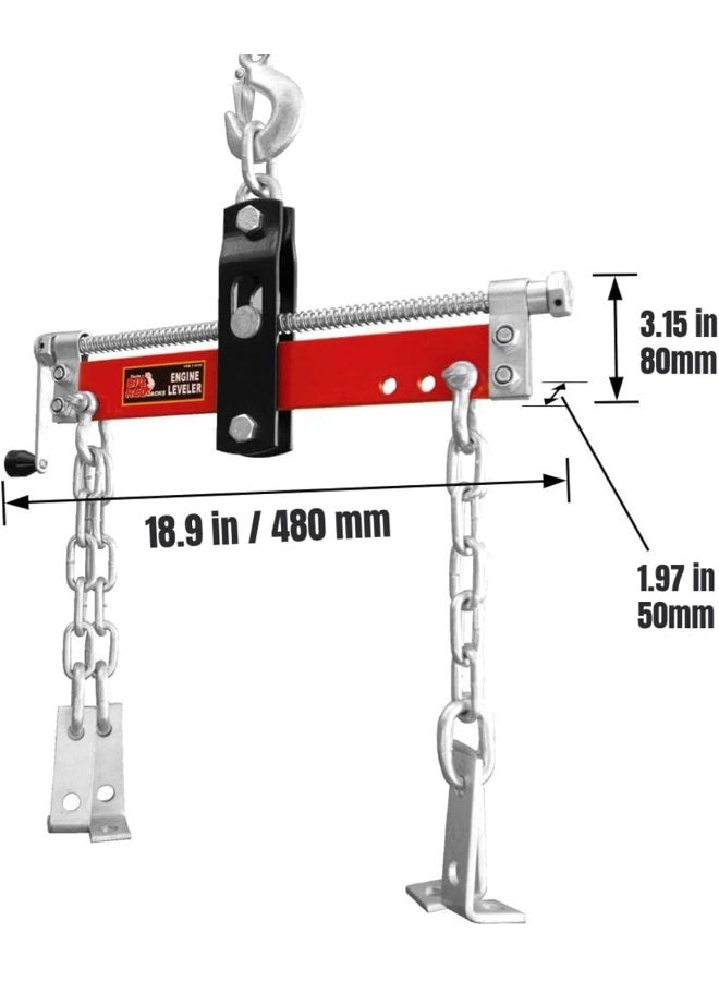 BIG RED Engine Leveler with Adjustable Handle, 3/4 Ton (1,500 lb) Capacity - Image 2