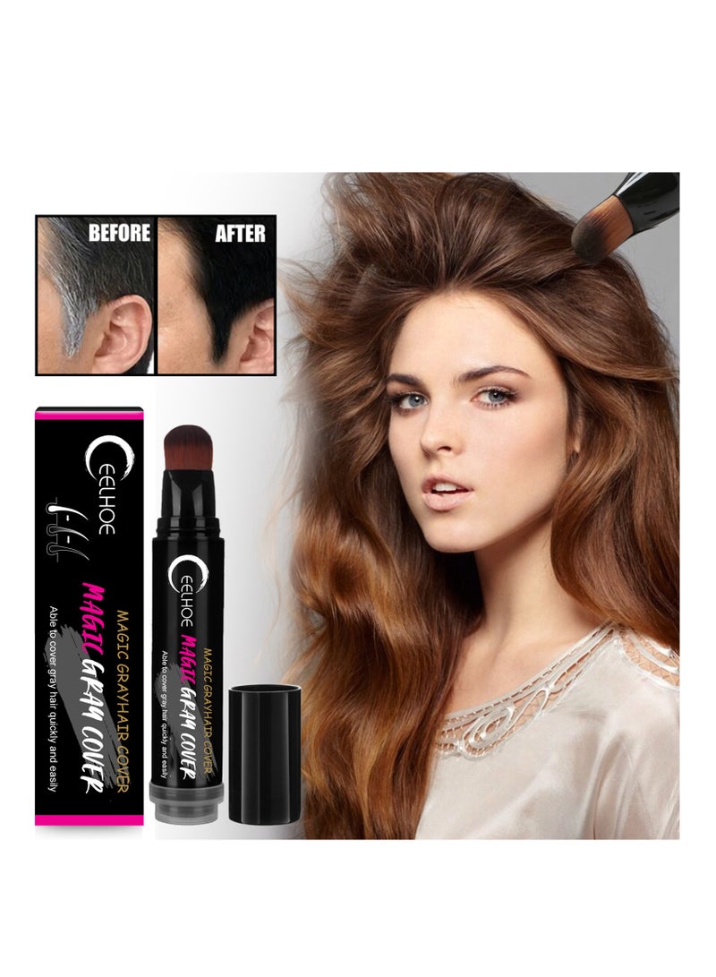 إيلهو 20 مل، صالون شعر نباتي للاستعمال مرة واحدة، قابل للغسل، غير ضار، بديل للشعر، لون أسود بني، عصا تغطية شعر بيضاء سريعة - Image 2