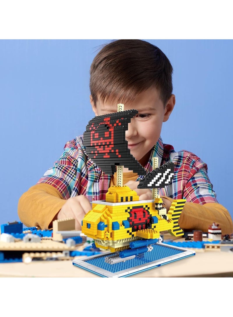 general Pirate Ship Model OP Anime DIY 3D Miniature Building Block Set, Mini Building Block Playset, Toys for Teen Fans, Birthday Gift Souvenir - Image 2