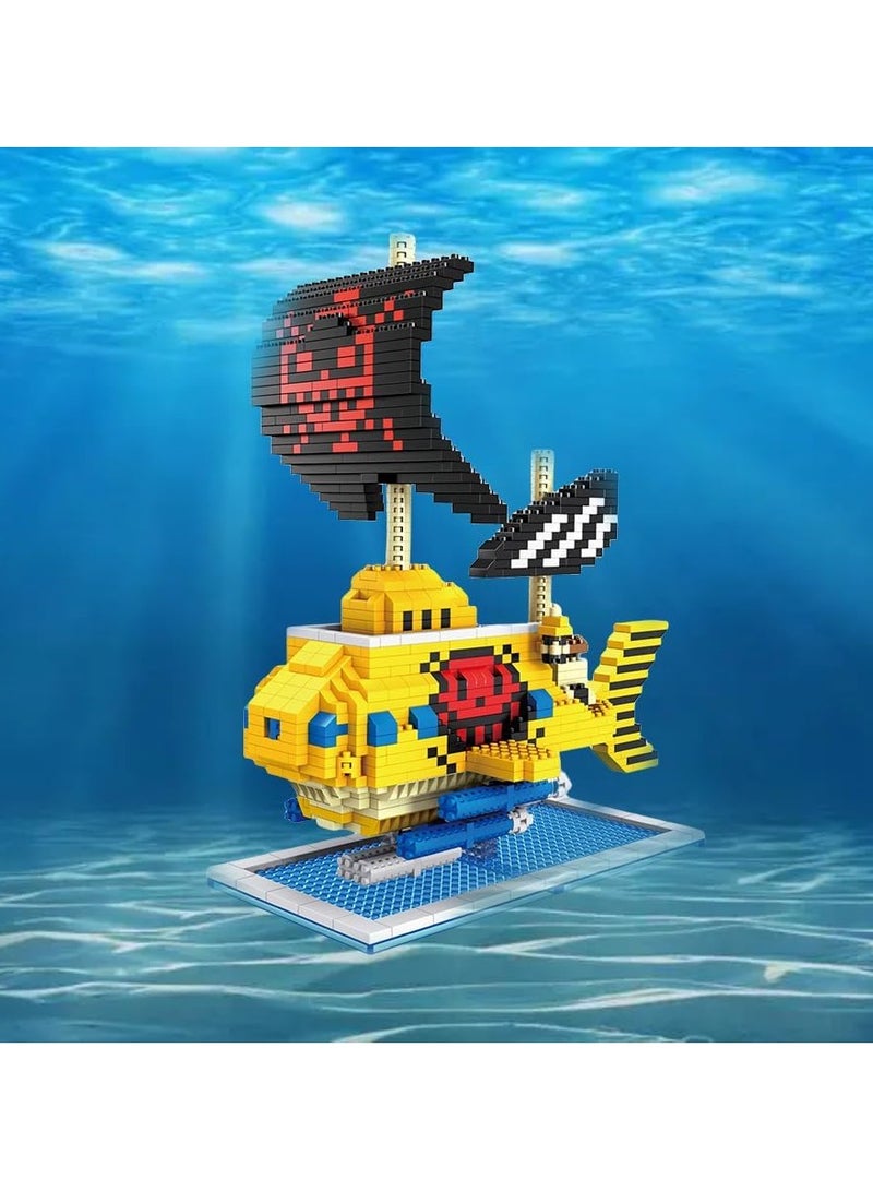 general Pirate Ship Model OP Anime DIY 3D Miniature Building Block Set, Mini Building Block Playset, Toys for Teen Fans, Birthday Gift Souvenir - Image 3