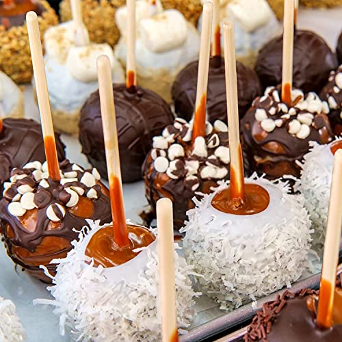 ROSEFINCH Bamboo Lollipop Sticks, Safe Food Sticks, Chocolate Cake Lollipop, Sweet Candy Dessert DIY Tools Lollipop or Cake Pop Sticks BBQ Sticks for Kebab, Paneer Tikka, Fruit Salad (75 Pieces) - Image 5