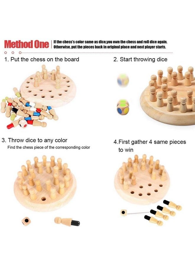 Super Toy Wooden Memory Chess Color Matching Game Multi Player Family Board Games For Kids And Adults, Learning Educational Toy For Toddler 3 4 5 6 7 8+ Year Old, Birthday Gift For Boy Girl - Image 5