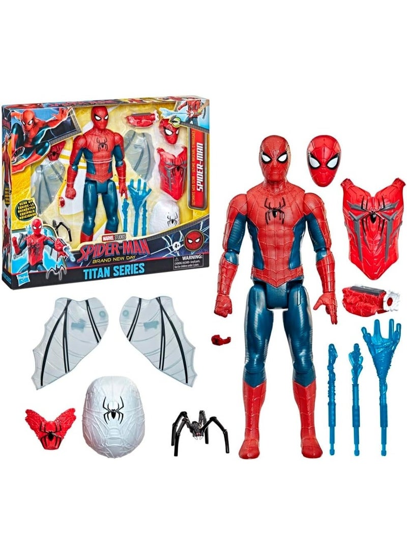 SPIDERMAN Marvel Spider-Man Day Titan Series Ultimate Web Gear Action Figure, 29.2-cm Super Hero Toys and Figures - Image 1