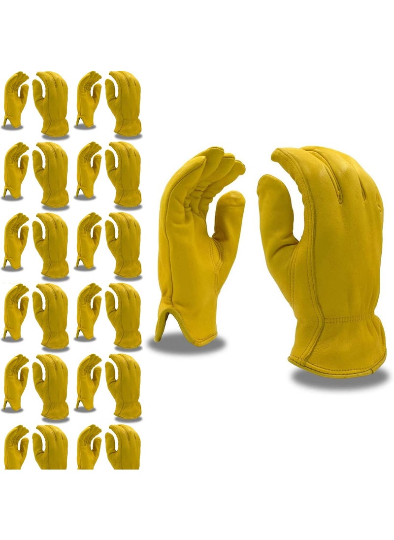 Cordova Cordova 90501 Premium Grain Deerskin Driver Gloves Thinsulate Lined Shirred Elastic Back Keystone Thumb Large 12Pack  - Image 1