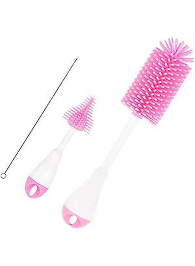 Baby Bottle Cleaning Brush Set with Handle Non Slip Grip for Pacifiers and Straws Easy to Clean - Image 1