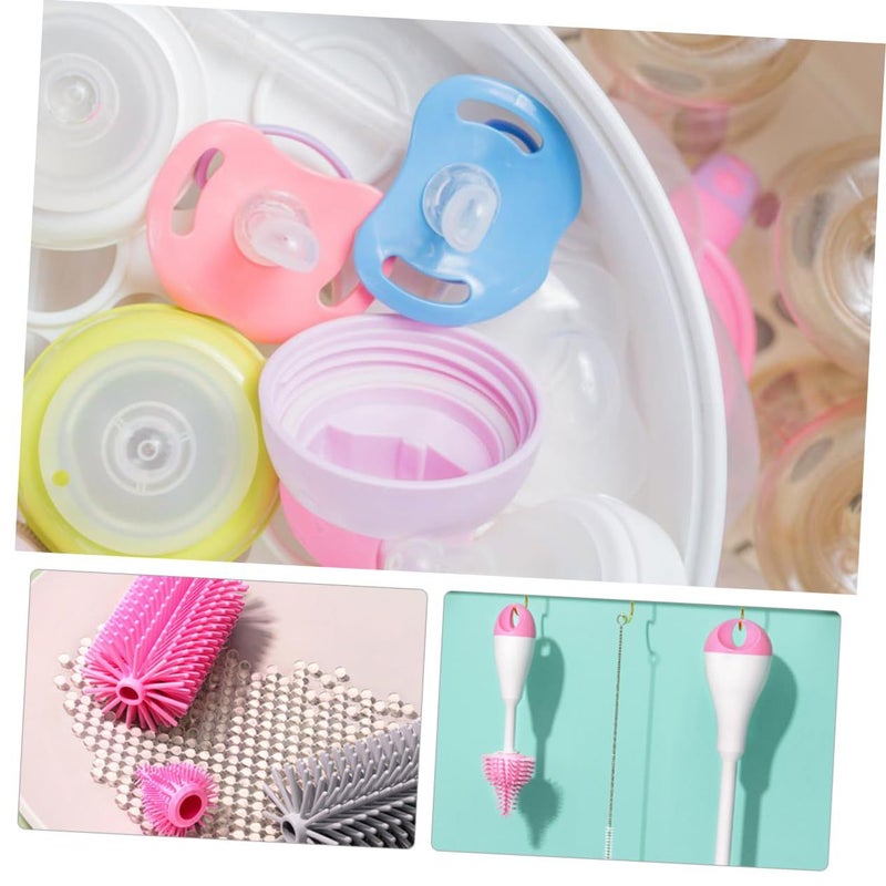 Baby Bottle Cleaning Brush Set with Handle Non Slip Grip for Pacifiers and Straws Easy to Clean - Image 3