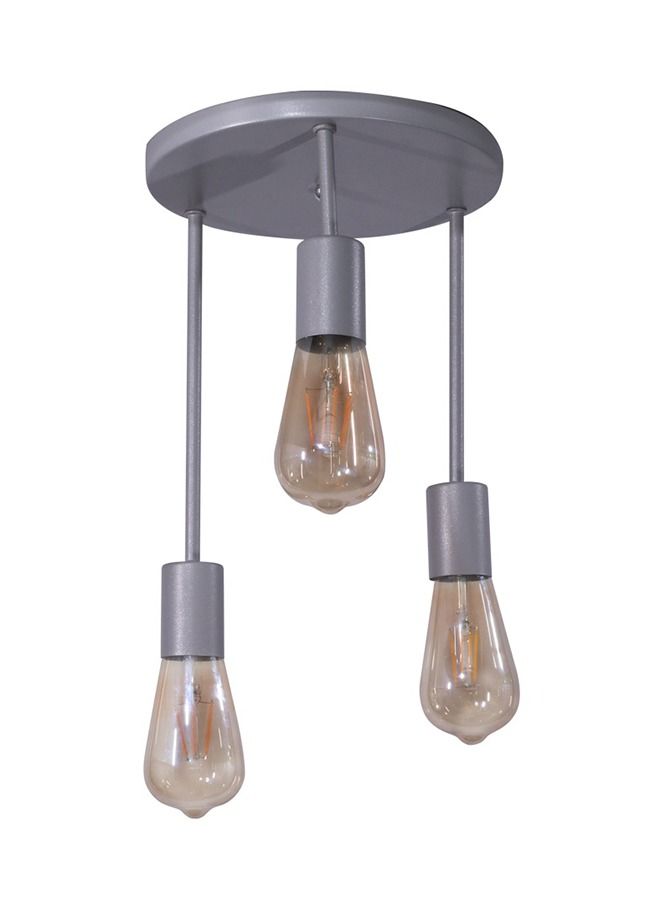 El Rawda Lighting Peto Ceiling Lamp - 3 Lights | modern decorative LED E27 pendant light ceiling lamp hanging | suitable for any room | Color: Grey | Size: 46x25 cm - Image 1