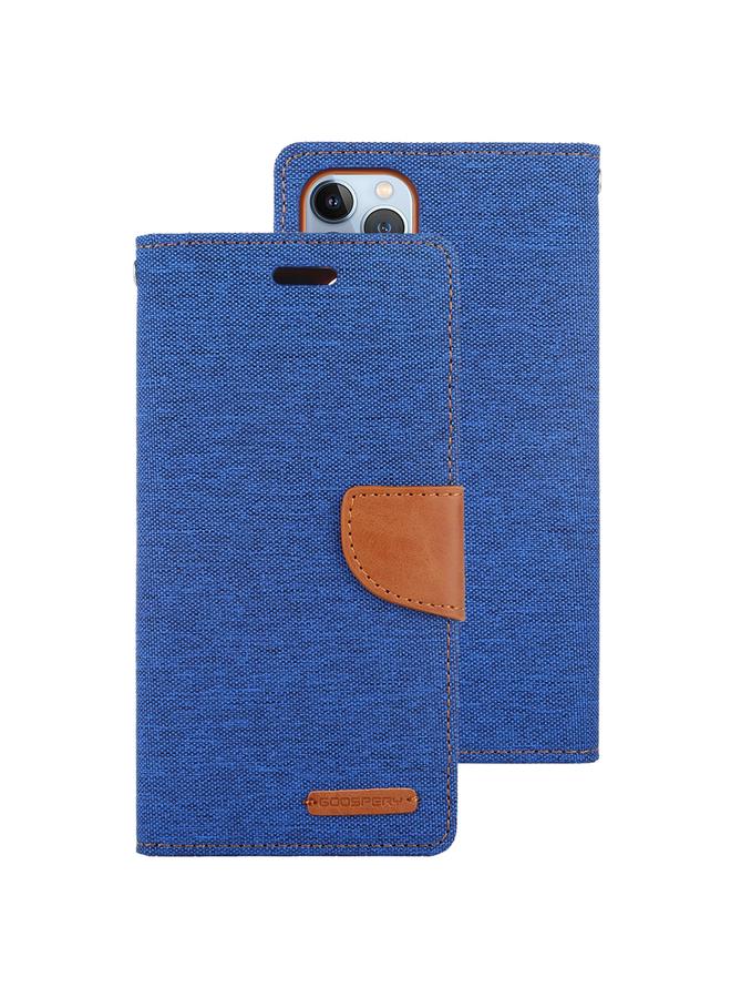 GOOSPERY Case For iPhone 14 Pro CANVAS DIARY Canvas Texture Flip Leather Phone Case  - Image 2