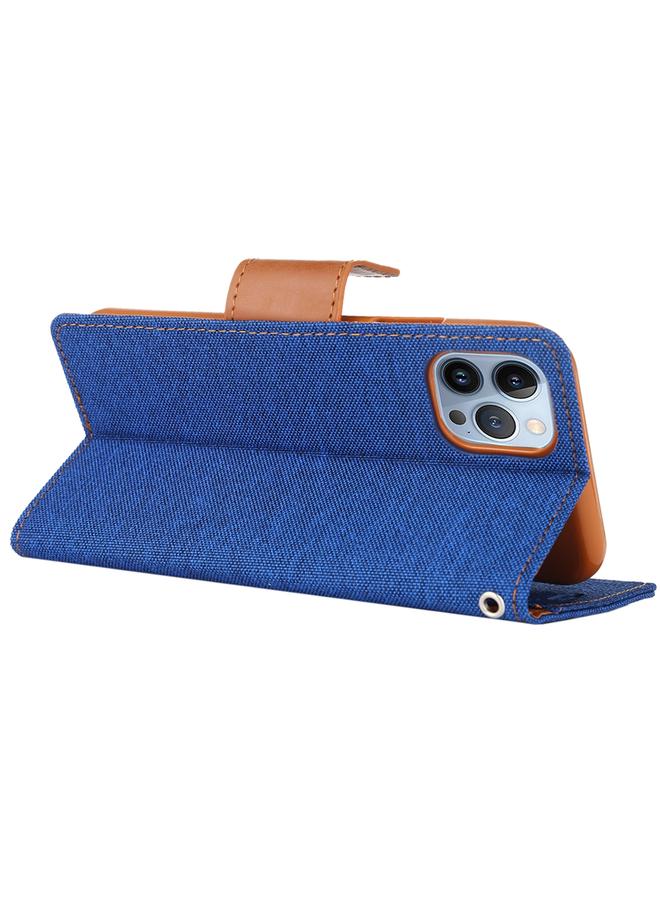 GOOSPERY Case For iPhone 14 Pro CANVAS DIARY Canvas Texture Flip Leather Phone Case  - Image 3