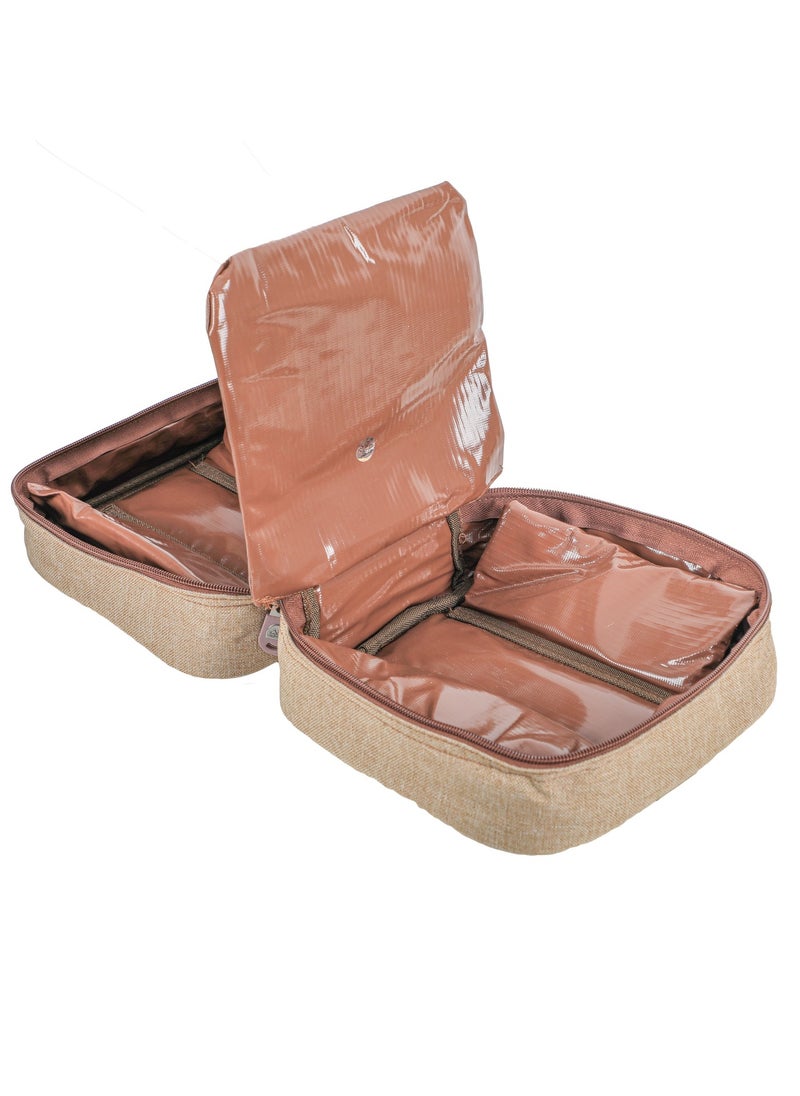 ALGHAFA ALGhafa, a bag of 6 gas cans, 220 grams, empty bag , wooden color, size 21*21*14 cm, for camping and trips  - Image 5
