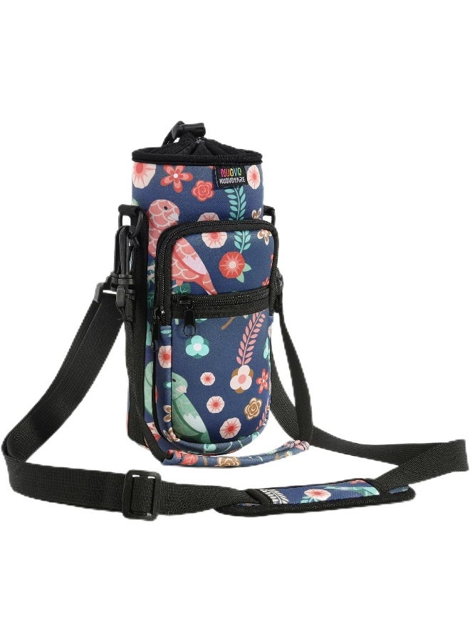 NUOVOWARE Nuovoware Water Bottle Carrier Bag, Bottle Pouch Holder, Adjustable Shoulder Hand Strap 2 Pocket Sling Neoprene Sleeve  - Image 5