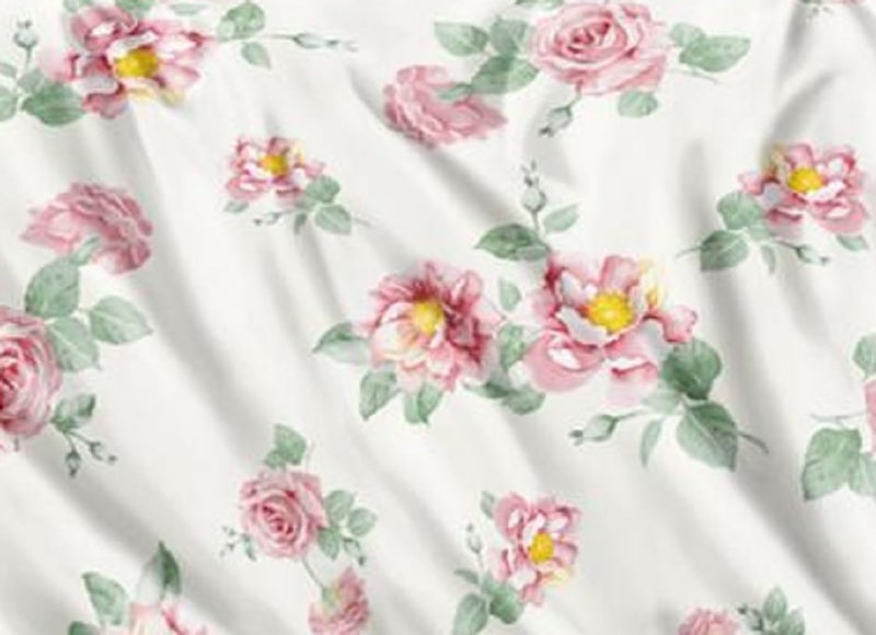 SHOPICTED Microfiber Super Soft Ac Comforter/Duvet for Double Bed King Size 90 X 100 Inch, Reversible (Multicolor) - Pink Small Rose - Image 3