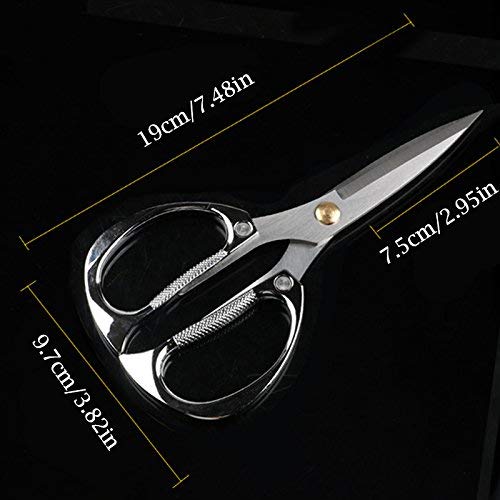 Jasni Multi-Purpose Kitchen Shears Scissors  Heavy Duty Stainless Steel Scissors With Strong Straight Edge Snips (Silver) - Image 4