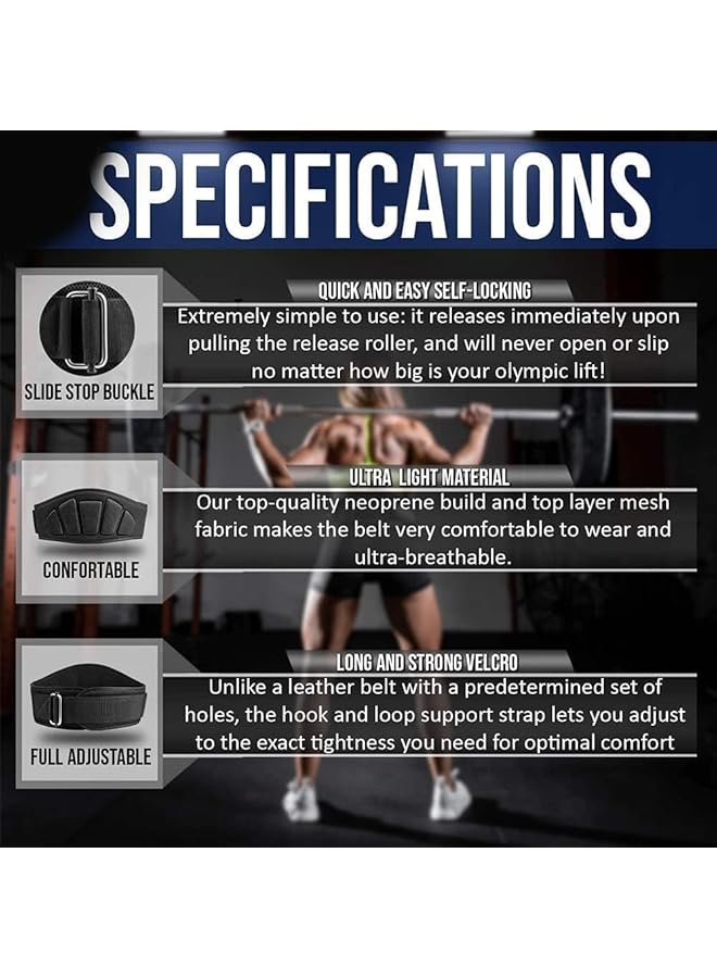 X spring Weight Lifting Belt Gym Belt for Lumbar Back Support Workout on Fitness Equipment Auto Lock Men and Women powerlifting belt for Weightlifting Powerlifting Squats Bodybuilding（L size） - Image 5