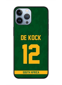 Rugged Black Edge Case iPhone 13 Pro Max, Slim fit Soft Case Flexible Rubber Edges Thin Cover - Player Name - David Miller, Jersey Number- 10