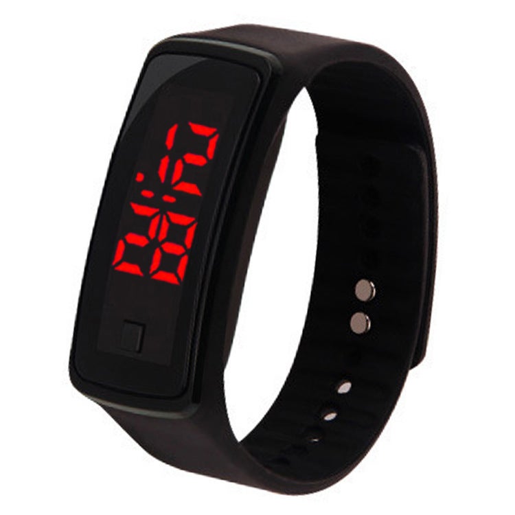 Stylish Sports LED Wristwatch Unisex Black 