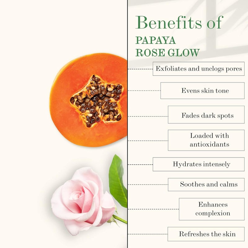 Good Vibes Skincare Combo For Glowing Skin Papaya Brightening Face Wash 120 ml Rose Glow Toner 120 ml Rose Hip Radiant Glow Face Serum 10 ml Suitable For All Skin Types No Parabens Sulphates - Image 3