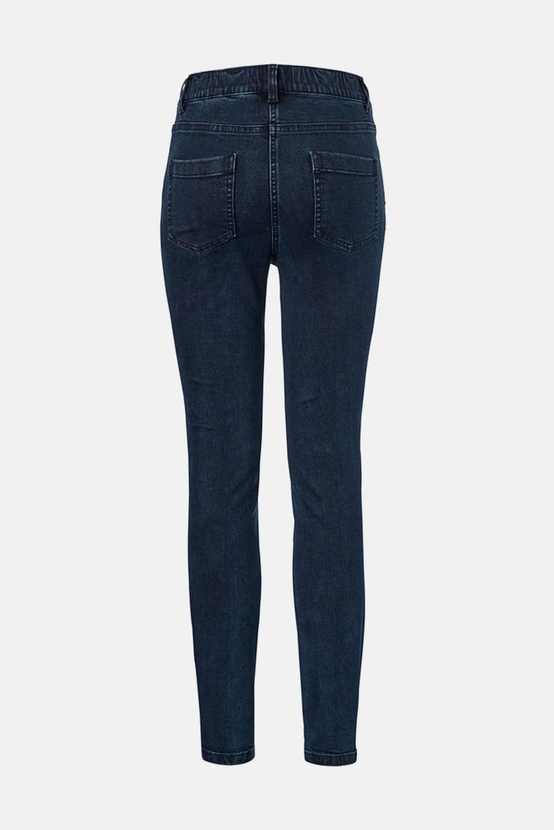 Tchibo Women Skinny Fit Dark Wash Stretchable Jeans, Indigo - Image 2