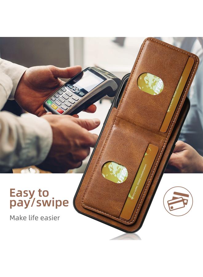 Suteni Case For iPhone 16 Pro H03 Oil Wax Leather Wallet Stand Back Phone Case - Image 5