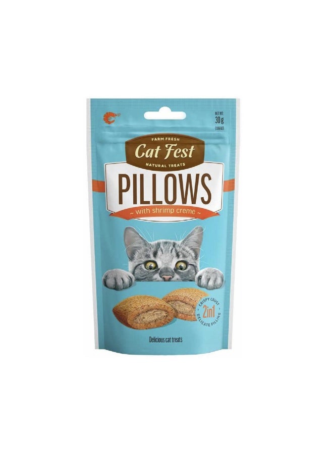 Cat Fest Pillows with Shrimp Cream Cat Treats - 30g