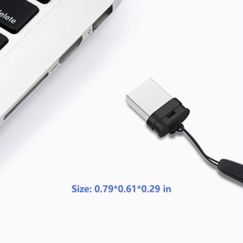 K&ZZ 32GB 2 Pack Ultra Fit USB Flash Drives Small Thumb Drive with Lanyard Low Profile USB Drive Mini Flash Drive 32 GB USB 2.0 Memory Stick Zip Drive, Black - Image 4