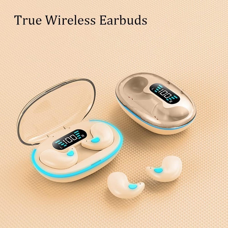 FOWOK FAFOUR Invisible Wireless Sleep Headphones IPX5 Waterproof Wireless Earbuds with Charging Case Bluetooth 5.3 Headphones Touch Control Hidden Headphones - Double Noise Cancelling (Blue) - Image 4
