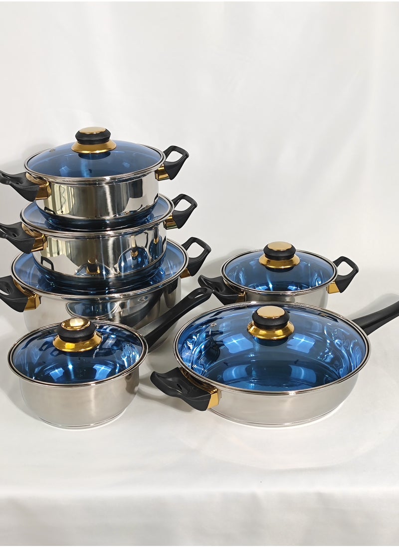 12pcs Stainless Steel Cookware Set blue - pzsku/Z232432B1F2F497DB9215Z/45/_/1726419119/47973d52-3222-413b-9e9e-b6ae925488f8