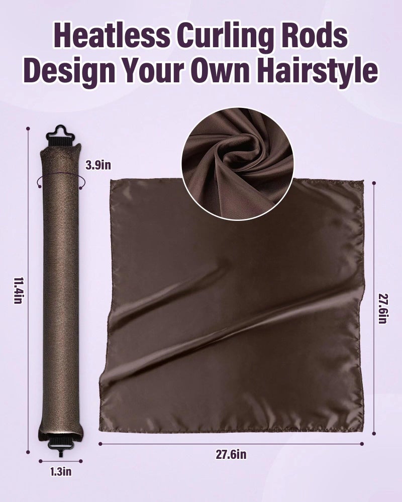 posicurly Heatless Hair Curler Overnight Curls-3 Pcs No Heat Curling Blowout Rod to Sleep In,Hair Rollers with Satin Scarf - Image 5