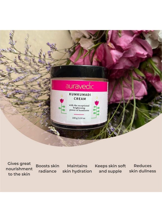Auravedic - Kumkumadi Tailam Face Cream With Kumkumadi Oil Kumkumadi Cream Pack Of 2 Each100Gms. Kumkumadi Face Cream For Women Men - Image 1
