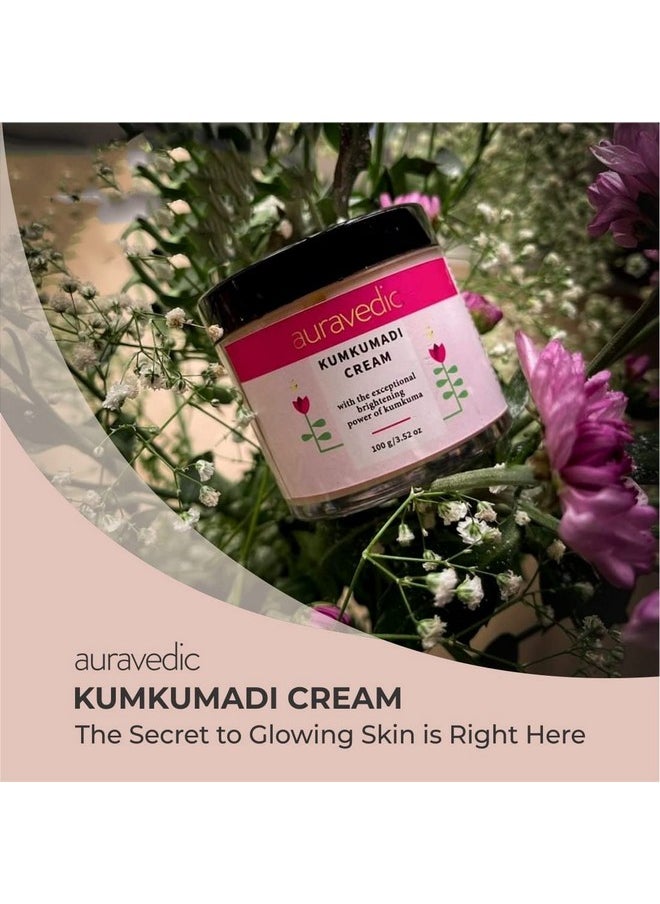 Auravedic - Kumkumadi Tailam Face Cream With Kumkumadi Oil Kumkumadi Cream Pack Of 2 Each100Gms. Kumkumadi Face Cream For Women Men - Image 1