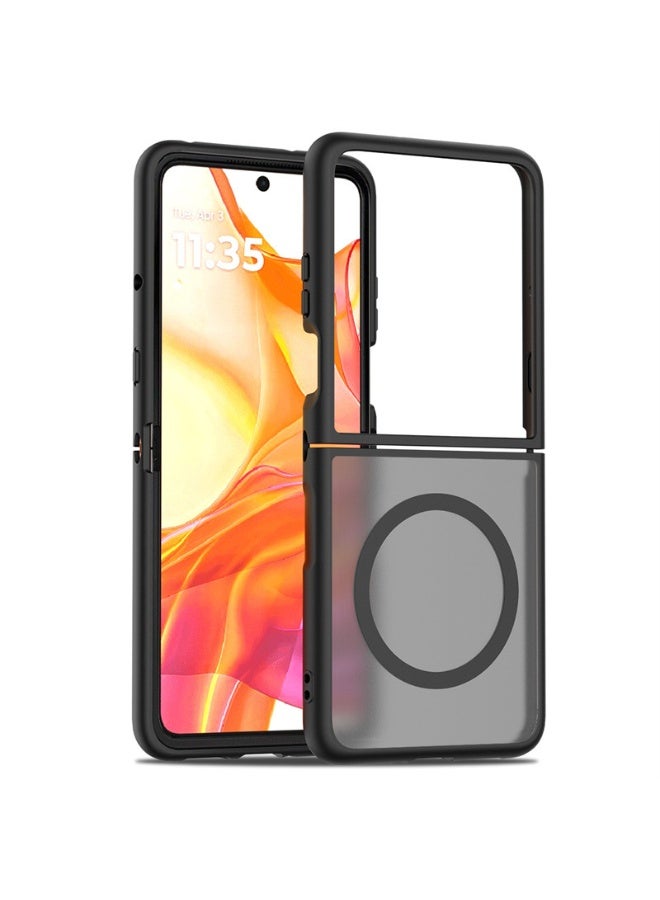 Magnetic Case for Motorola Razr 60 Ultra 5G 【Support Wireless Charging】 Skin-Friendly Silky Touch Anti-Fingerprint Anti-fall Shockproof Protective Back Cover - Image 1